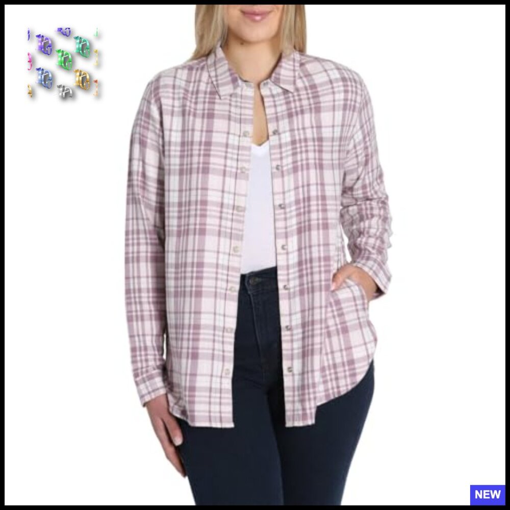 Super Soft Flannel Button Down Shirt Relaxed Fit … - image 2